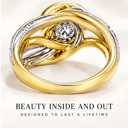 🧱WAVEFAFBLE® Timeless Elegance Ring - Two-Tone Design Dazzling Diamond Ring with Brilliant Craftsmanship